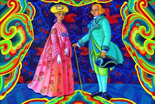 Detail of Romantics, 2011 by Jane Tattersfield