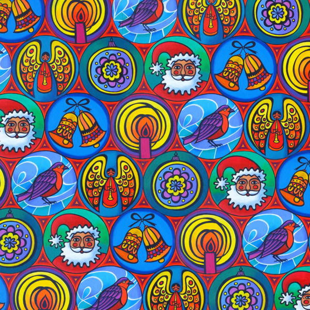 Detail of Christmas in small circles, 2015 by Jane Tattersfield