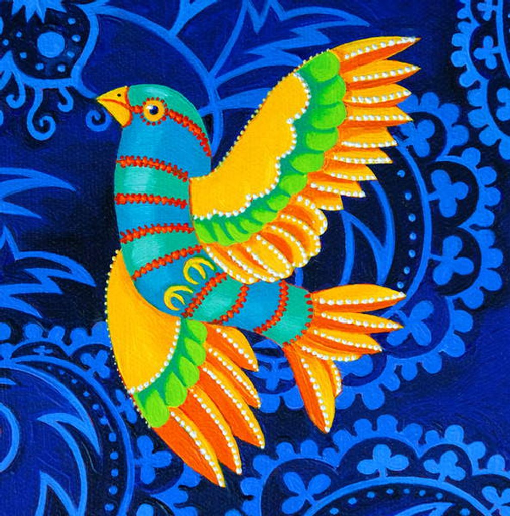 Detail of Yellow-winged Bird, 2019 by Jane Tattersfield