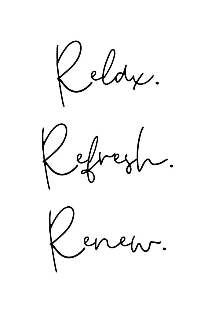 Detail of Relax. Refresh. Renew. by Joumari