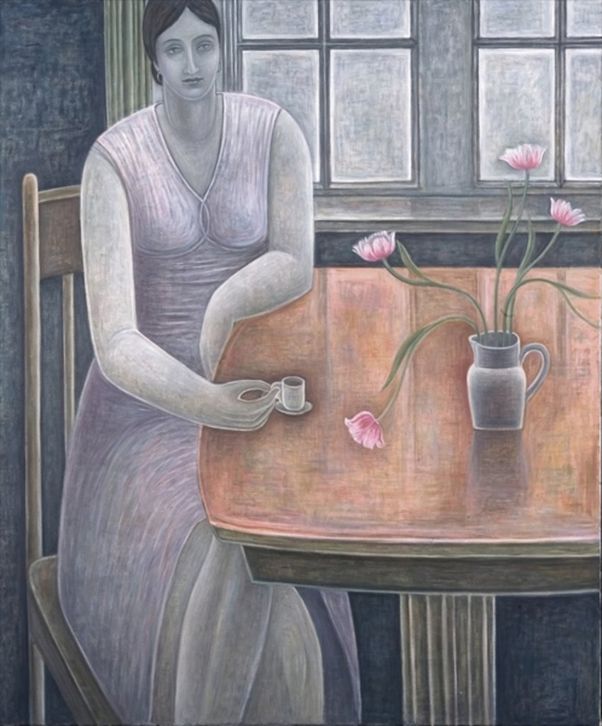 Detail of Woman with Small Cup, 2007 by Ruth Addinall