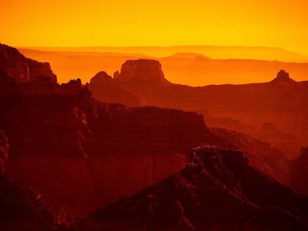 Detail of Grand Canyon and Orange Sky by Anonymous