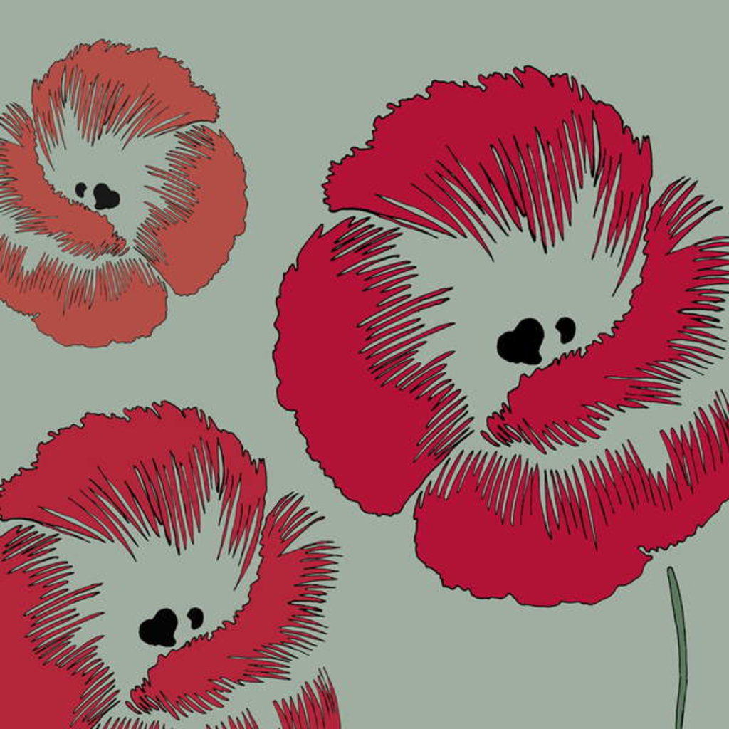 Detail of Picnic Poppy, 2005 by Sarah Hough