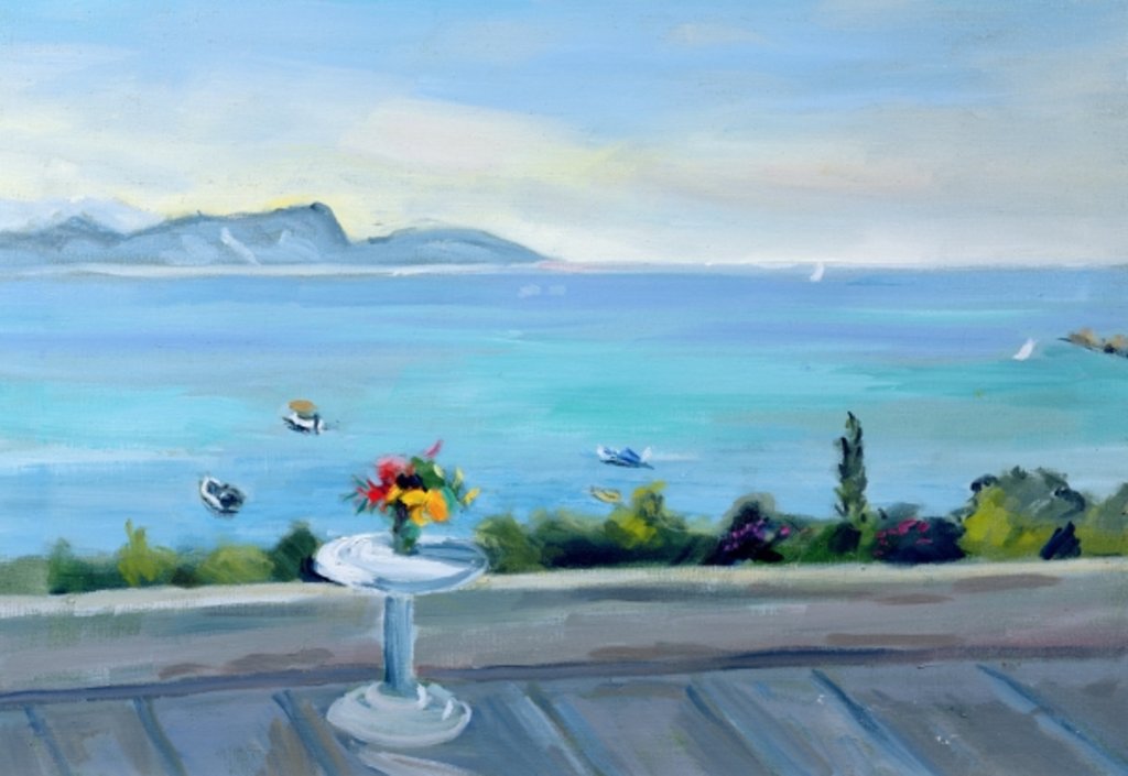 Detail of A terrace looking out to sea by Anne Durham
