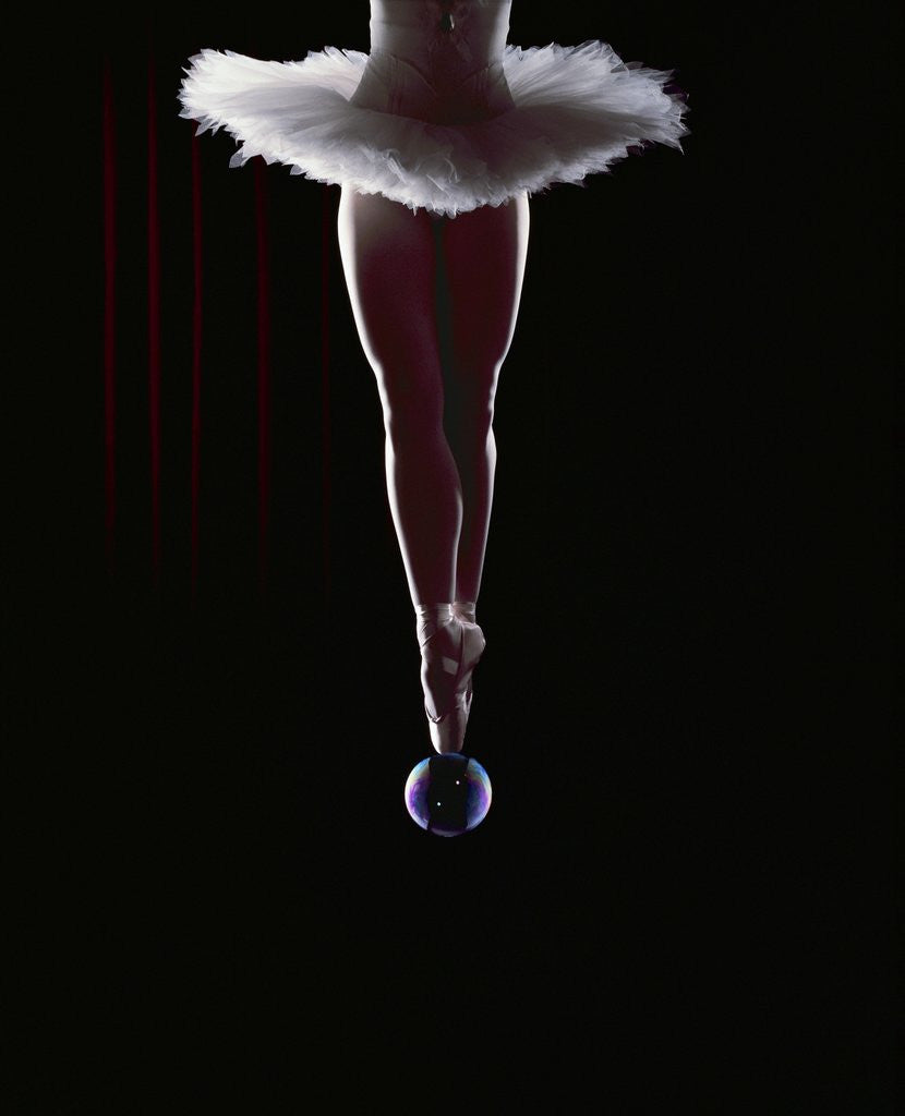 Detail of Ballerina Balancing on a Bubble by Corbis