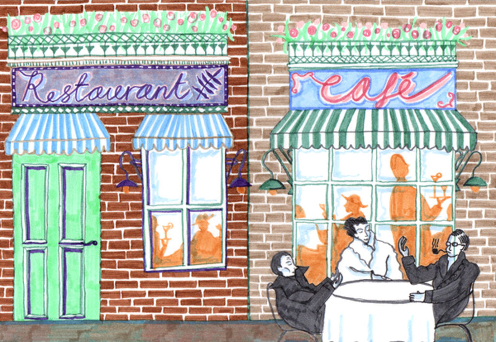 Detail of Cafe, 2017 by Charlotte Orr