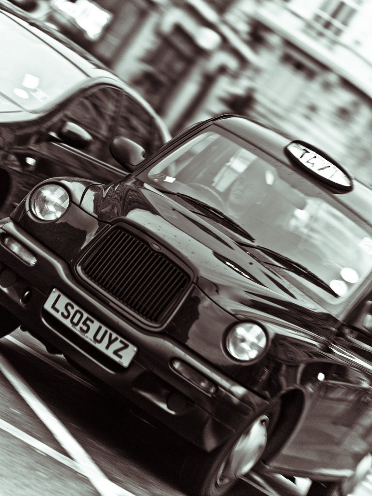 Detail of Black Cab London Taxi by Assaf Frank