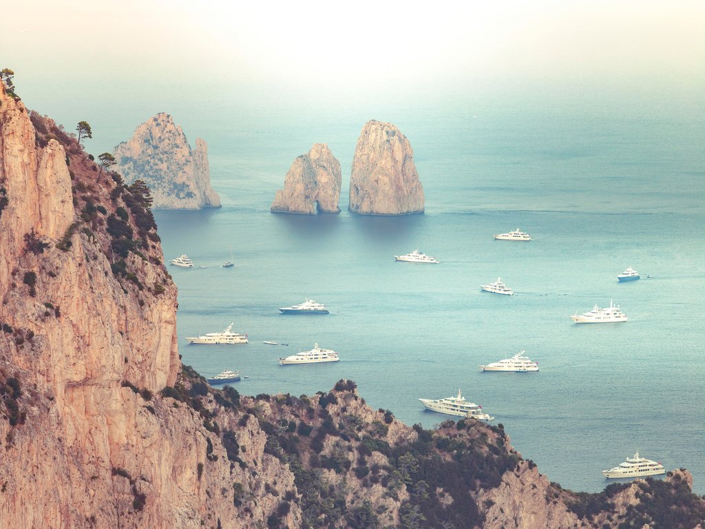 Detail of Faraglioni Cliffs, Capri,Italy by Assaf Frank