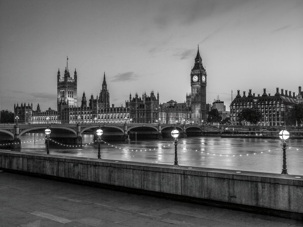 Detail of Big Ben and Westminster Bridge by Assaf Frank