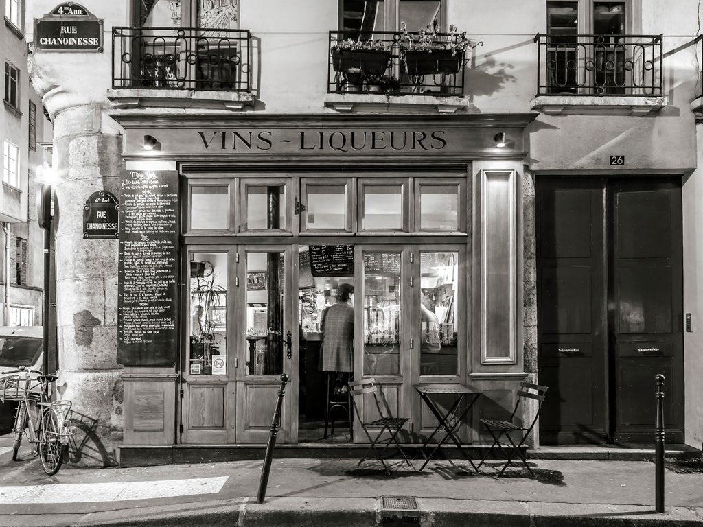 Detail of Cafe in paris by Assaf Frank