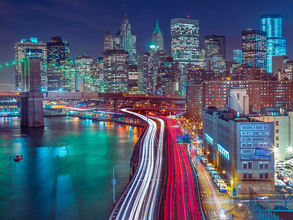 Detail of Streets of Manhattan city by Assaf Frank