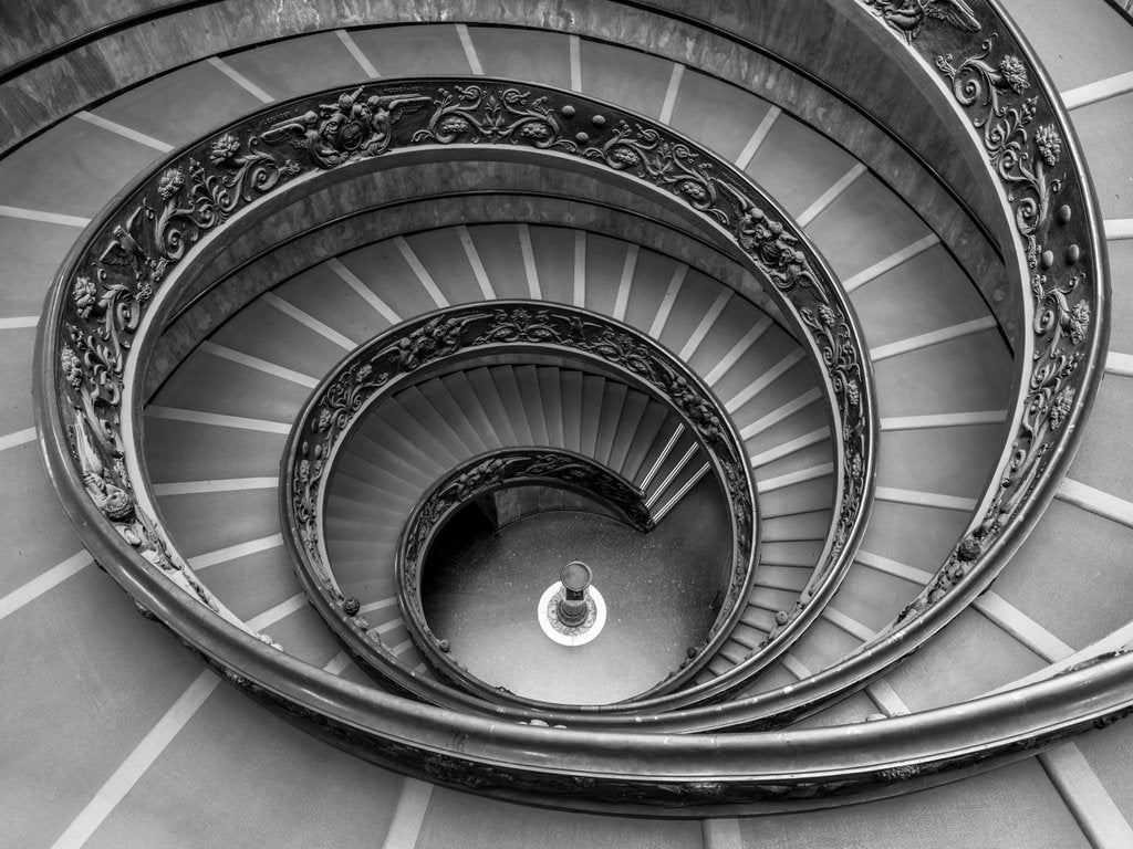 Detail of Spiral staircase in Vatican by Assaf Frank