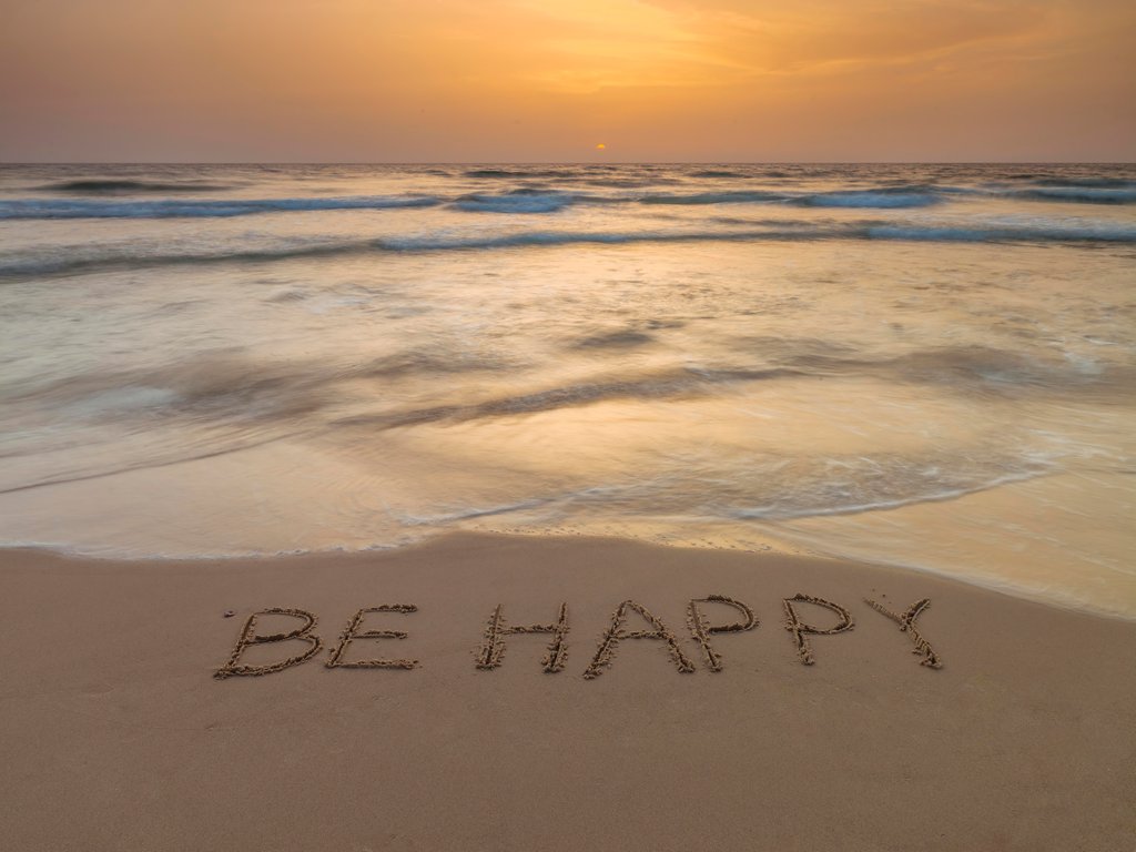 Detail of Sand writing on beach by Assaf Frank