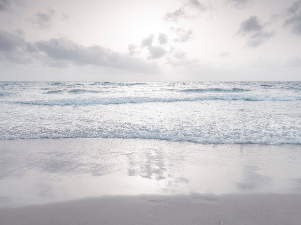 Detail of Tranquil beach with cloudscape by Assaf Frank