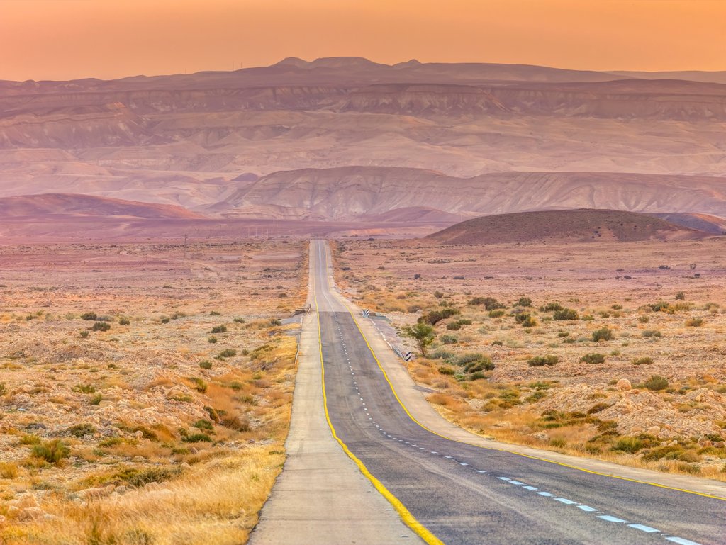 Detail of Highway through desert by Assaf Frank