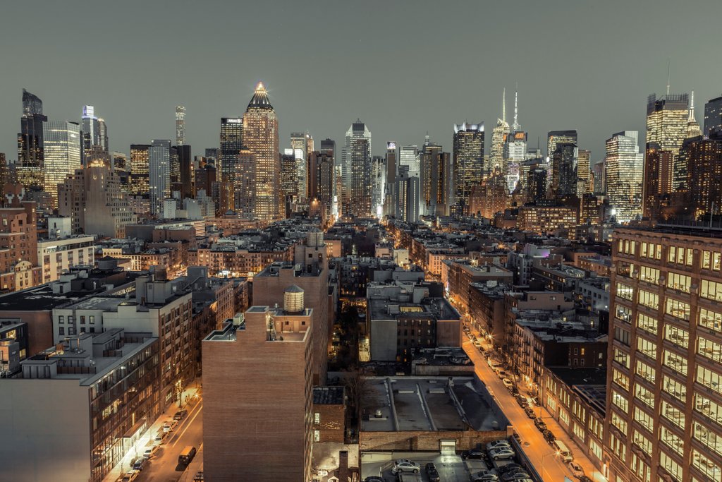 Detail of Lower Manhattan, New York by Assaf Frank