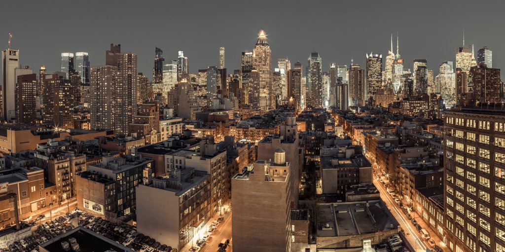 Detail of Lower Manhattan, New York by Assaf Frank