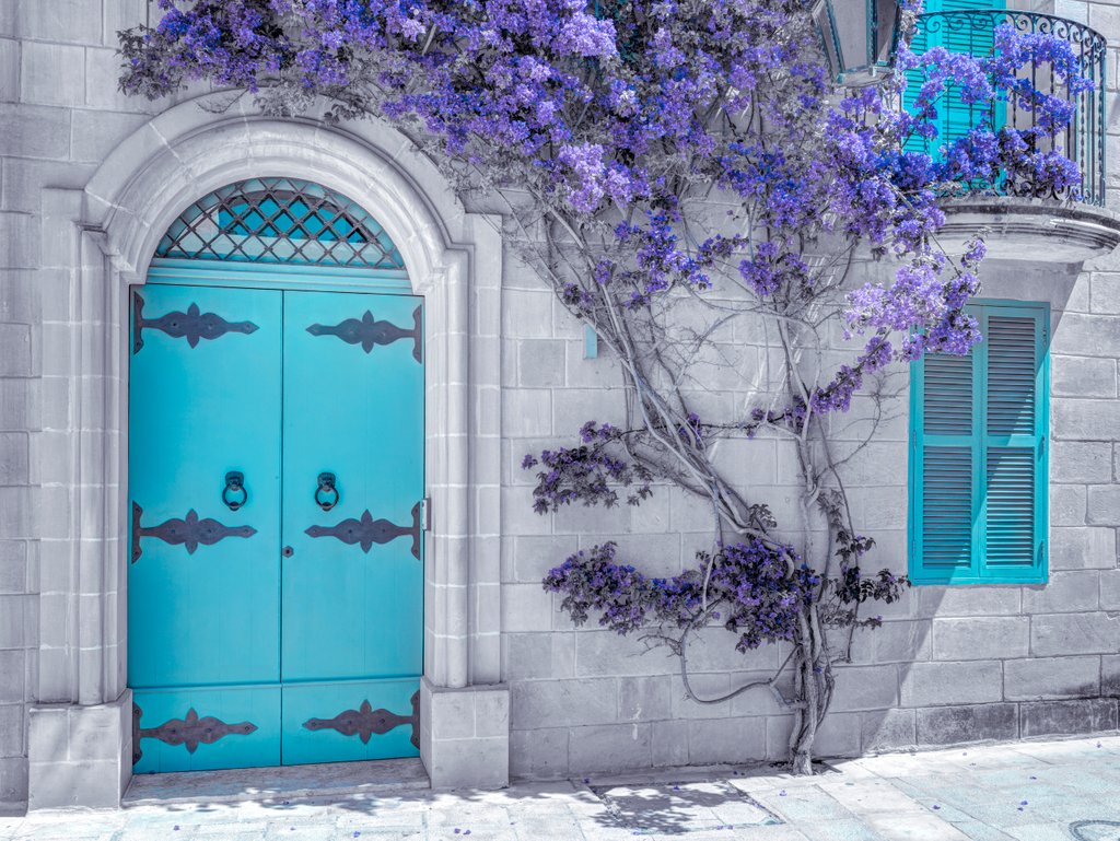 Detail of Maltese house in Mdina, Malta by Assaf Frank