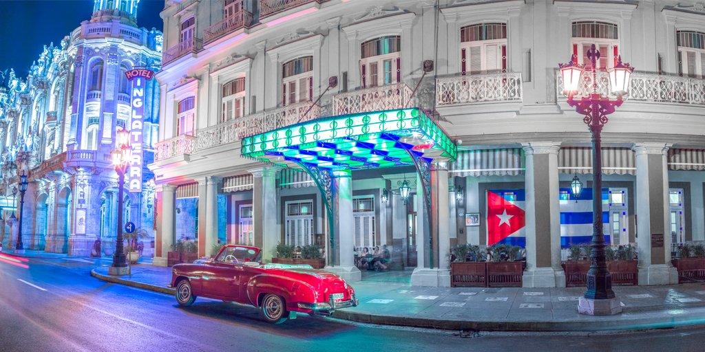 Detail of Vintage car in Havana by Assaf Frank