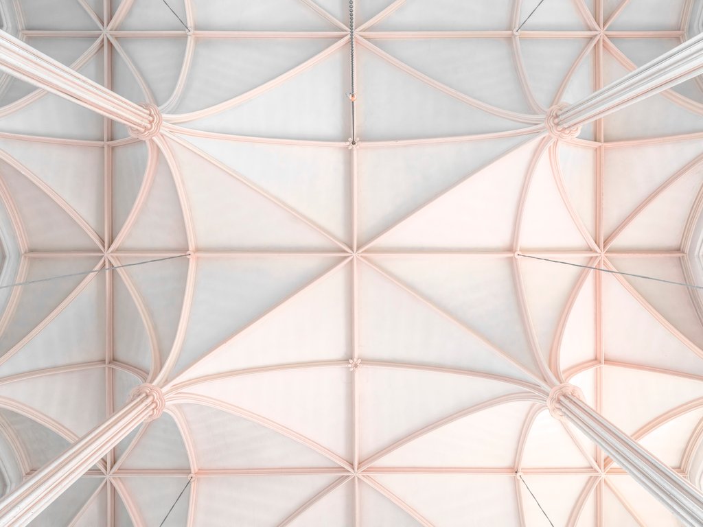 Detail of Architectural church ceiling by Assaf Frank