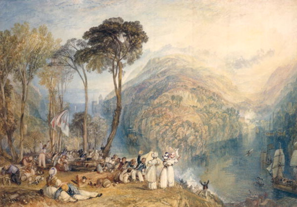 Detail of Dartmouth Cove by Joseph Mallord William Turner