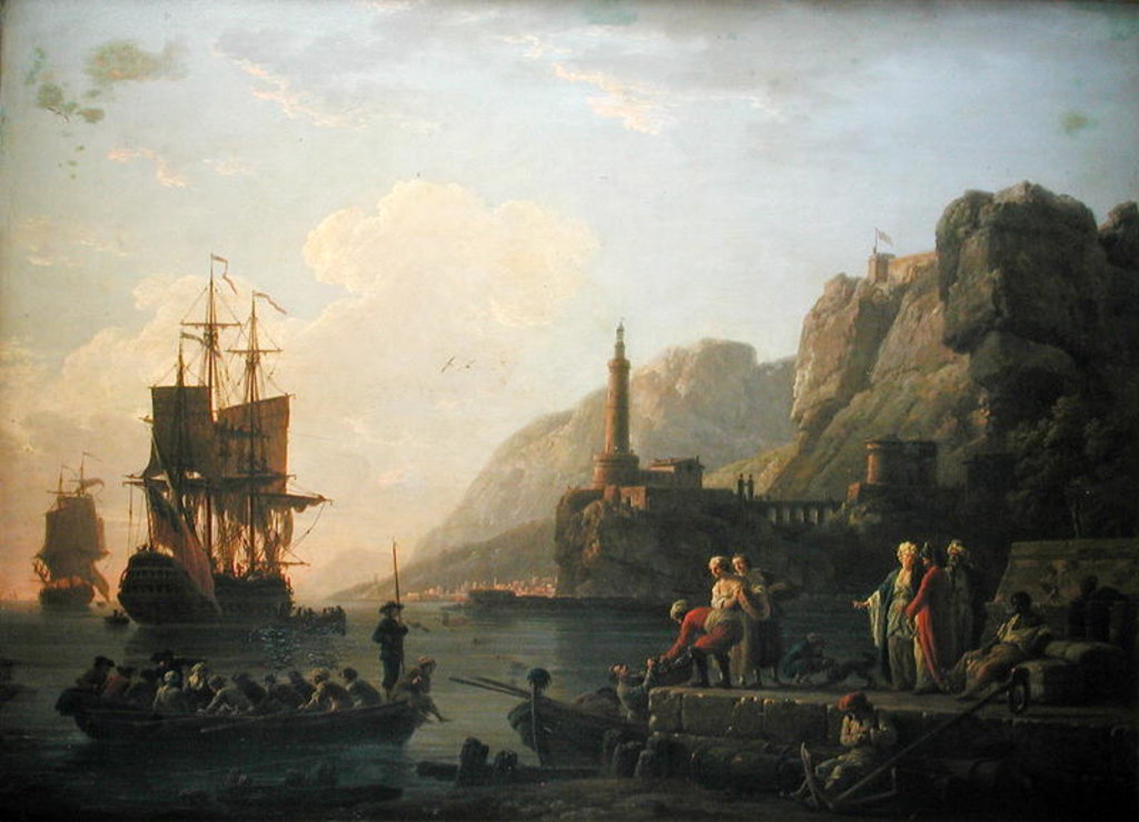 Detail of The Harbour by Claude Joseph Vernet