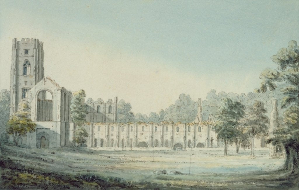 Detail of Fountains Abbey by Moses Griffith