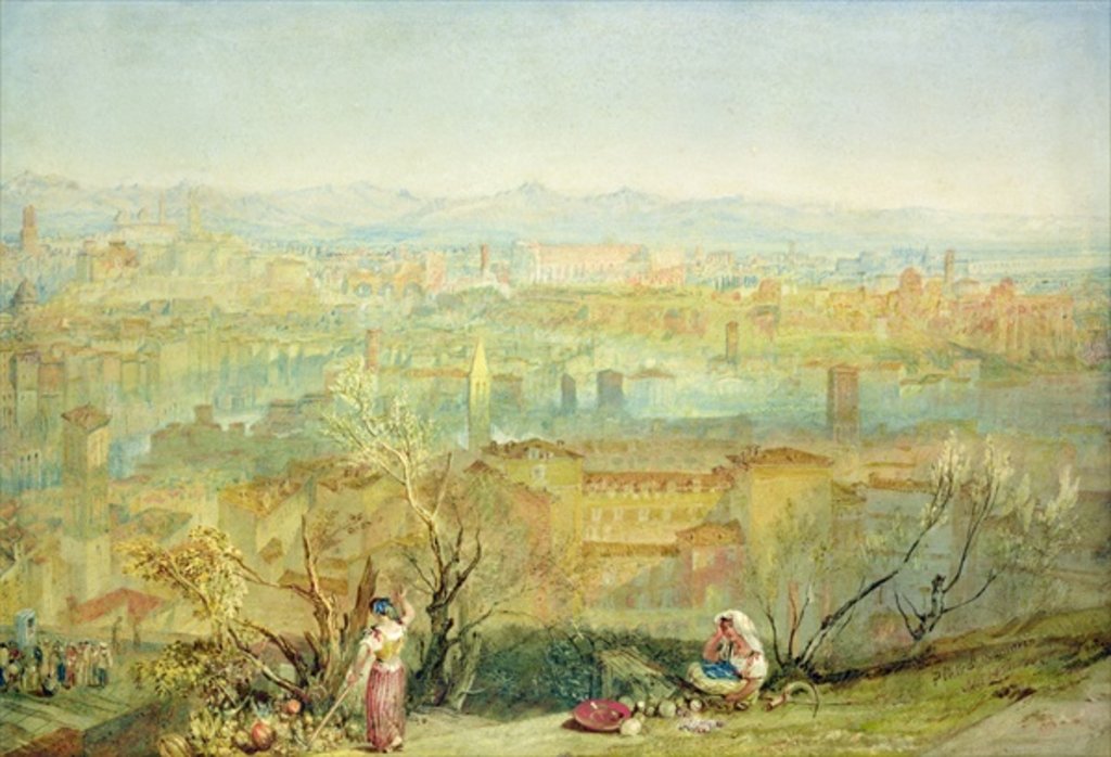Detail of Rome from San Pietro by Joseph Mallord William Turner
