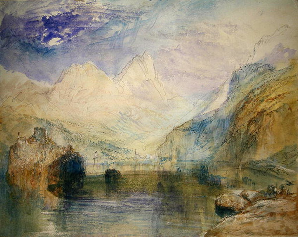 Detail of The Lauerzersee with Schwyz and the Mythen by Joseph Mallord William Turner