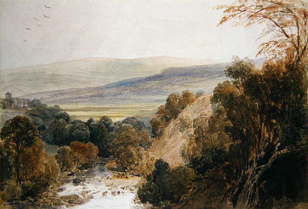 Detail of A View on the River Wharfe, near Bolton, Yorkshire by Peter de Wint
