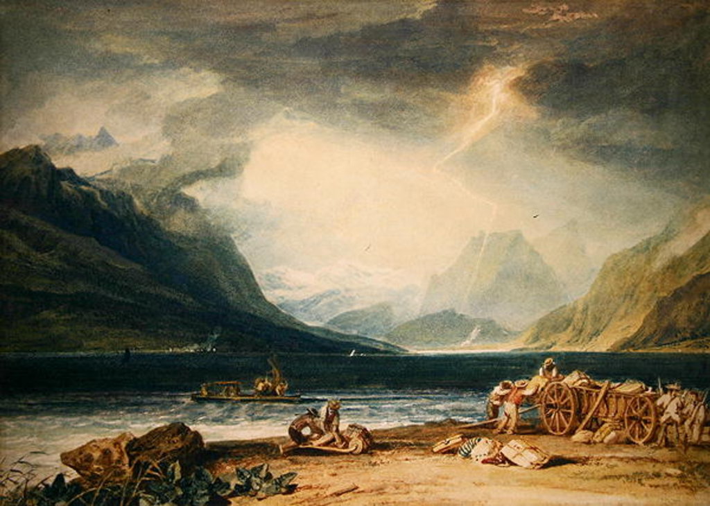 Detail of Lake Thun by Joseph Mallord William Turner
