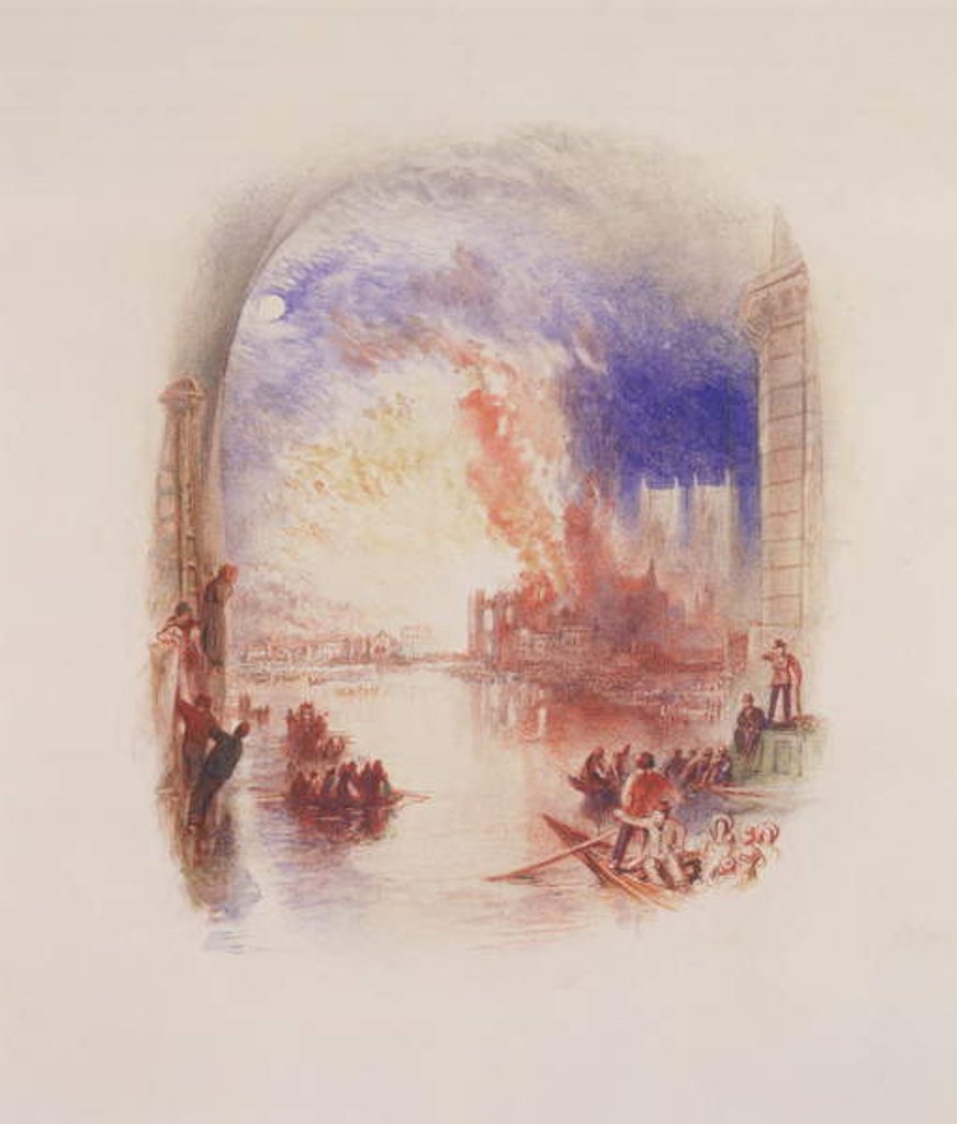 Detail of The Burning of the Houses of Parliament by Joseph Mallord William Turner