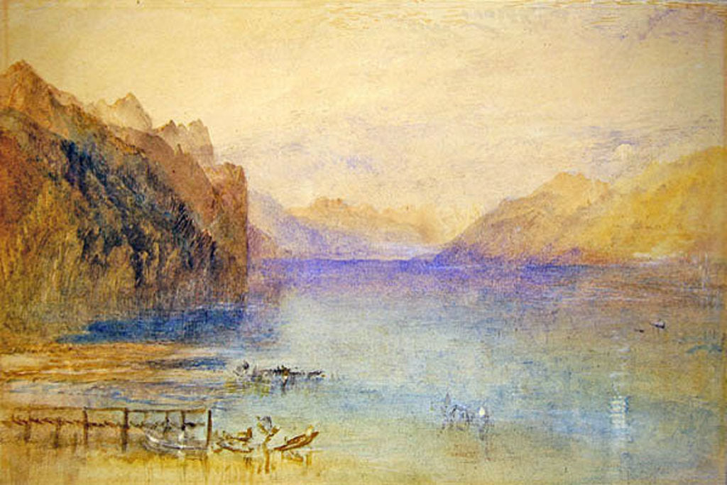 Detail of Lake Thun by Joseph Mallord William Turner