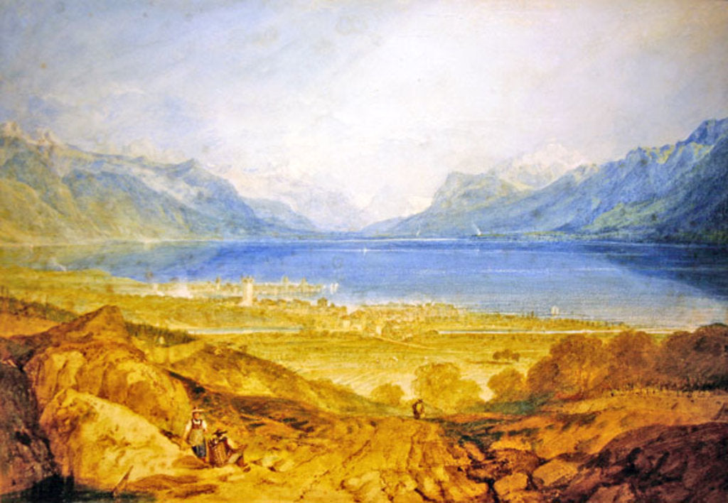Detail of Vevey, Lake Geneva by Joseph Mallord William Turner