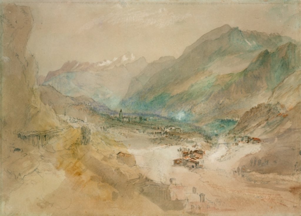Detail of A View in Val d'Aosta by Joseph Mallord William Turner