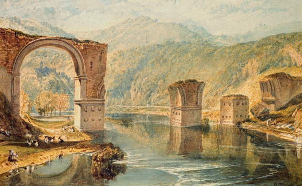 Detail of The Bridge at Narni by Joseph Mallord William Turner