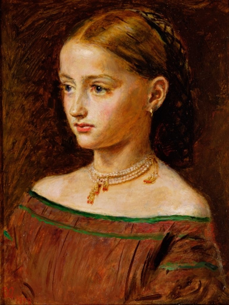 Detail of Alice Gray, 1859 by John Everett Millais