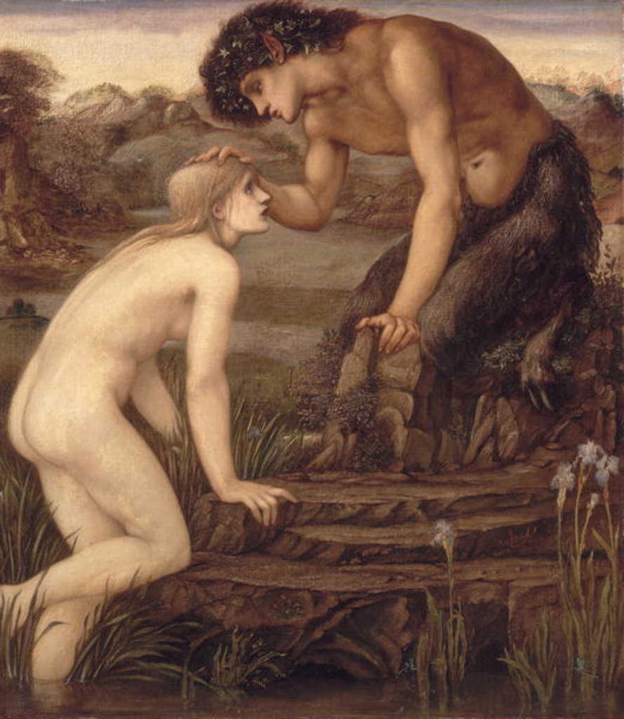 Detail of Pan and Psyche, 1870s by Edward Coley Burne-Jones