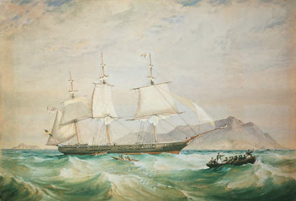 Detail of H.M.S. Hornet, 1861 by Oswald Walters Brierly