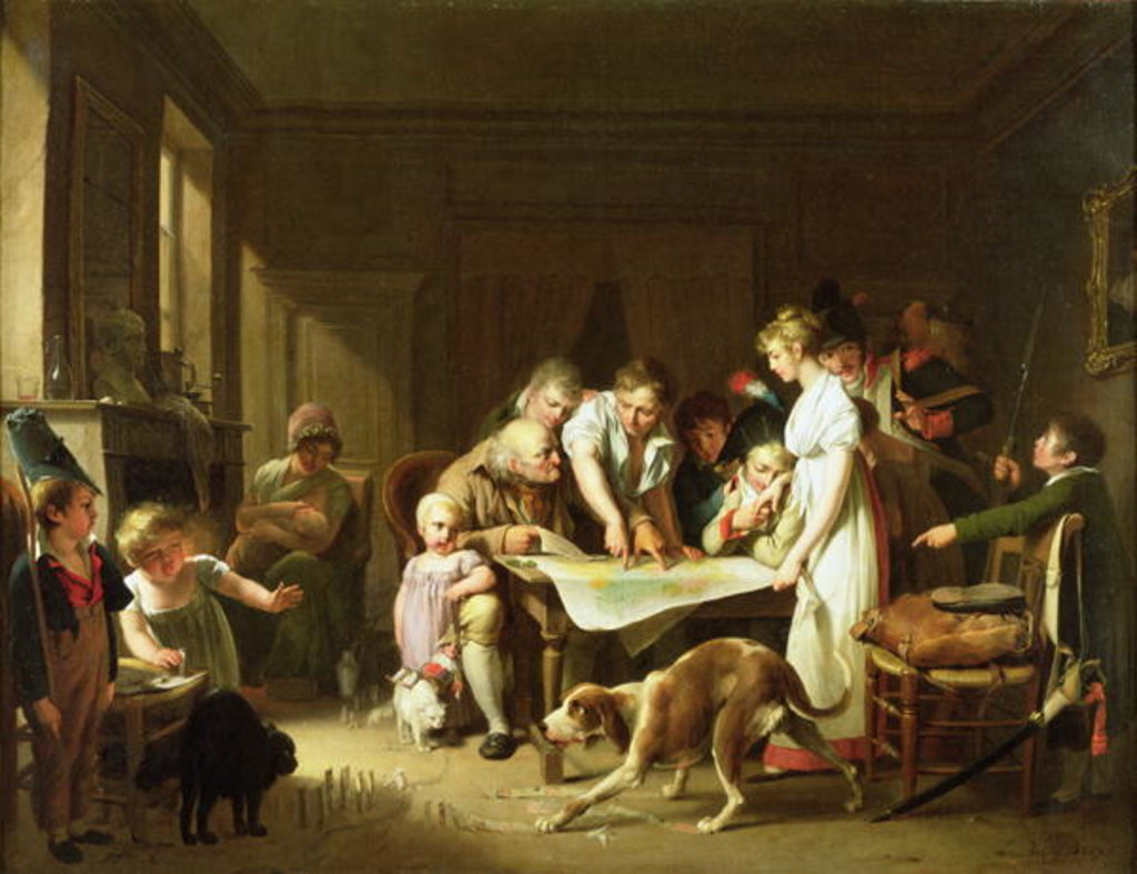 Detail of Reading the Army Report, 1807 by Louis Leopold Boilly