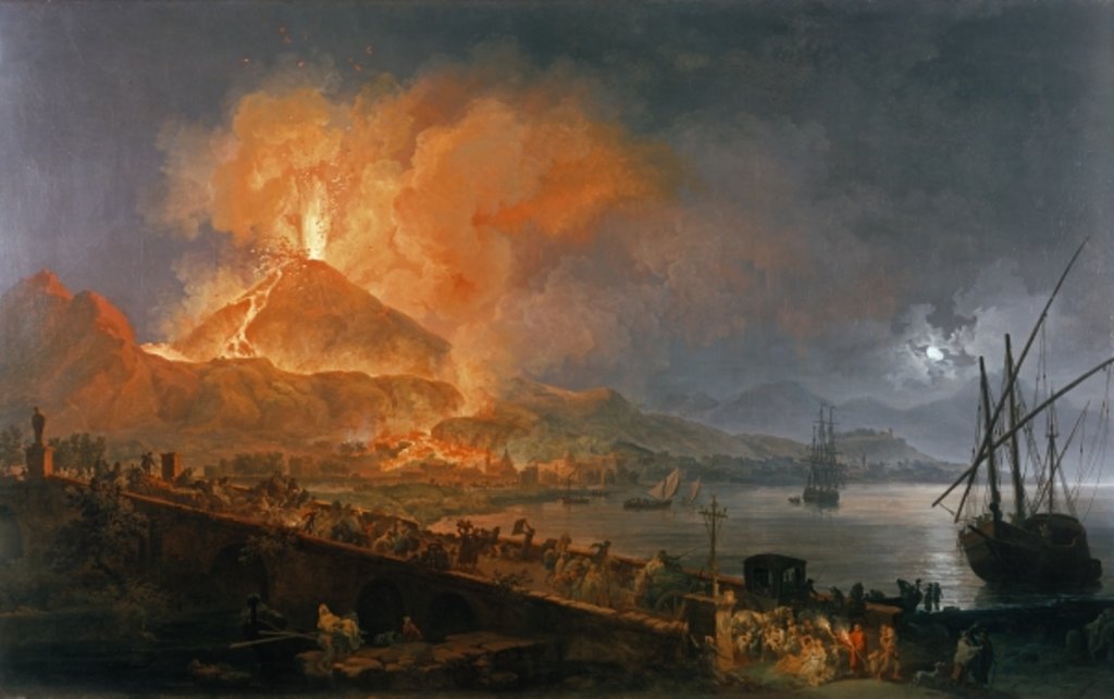 Detail of Eruption of Vesuvius in 1771 by Pierre Jacques Volaire
