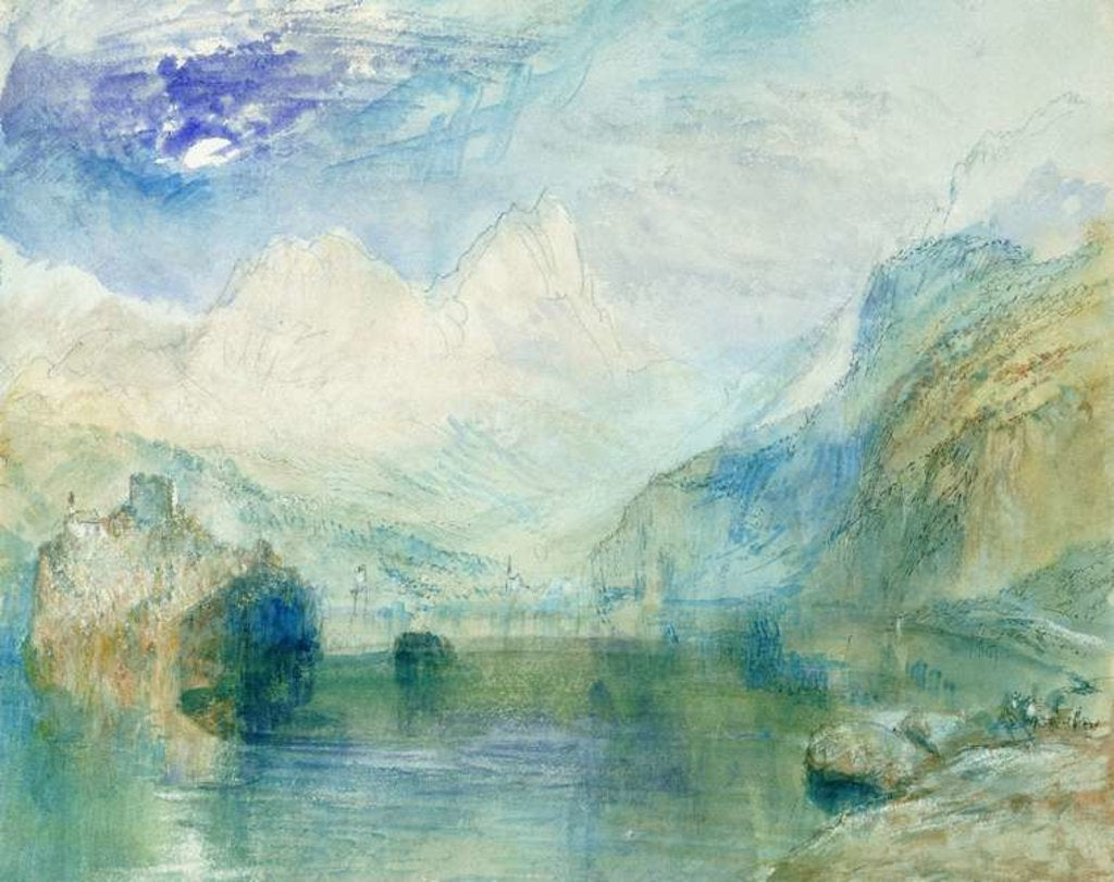 Detail of The Lauerzersee with Schwyz and the Mythen by Joseph Mallord William Turner