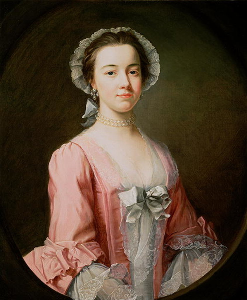 Detail of Portrait of a Lady, said to be Mrs Ann Bowney by Rev. James Wills