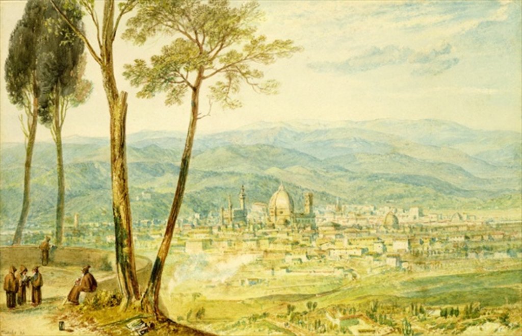 Detail of Florence from the road to Fiesole by Joseph Mallord William Turner