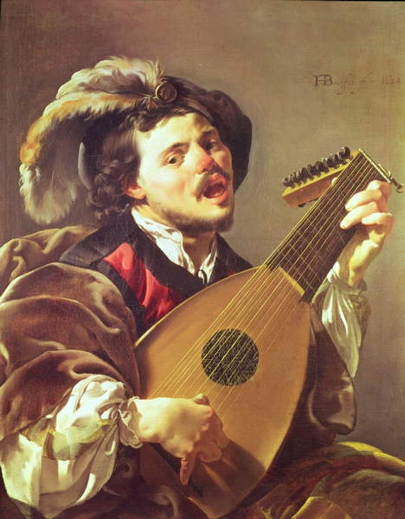 Detail of The Lute Player, 1624 by Hendrick Ter Brugghen