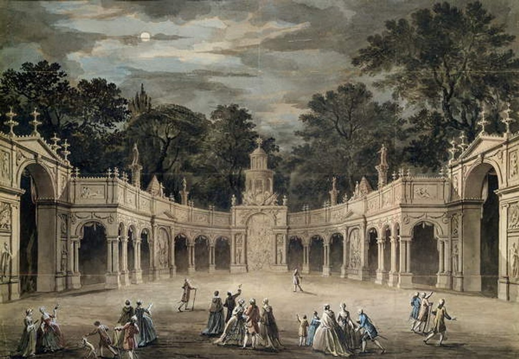 Detail of The Illuminations at Buckingham House for King George III's Birthday, June 4th, 1783 by Robert Adam