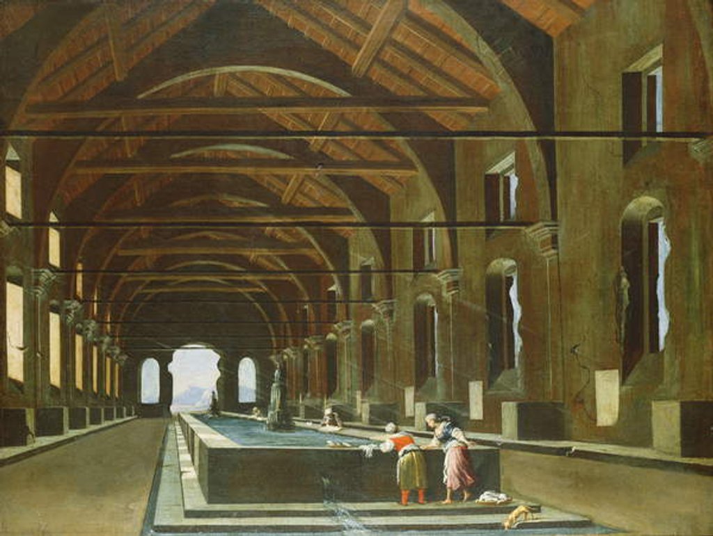 Detail of Women Washing Clothes by V. & Cerquozzi M. Codazzi