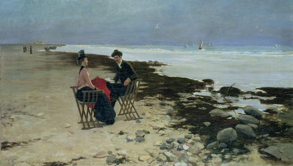 Detail of Seaside Holiday, 1888 by Jozef Wodzinski