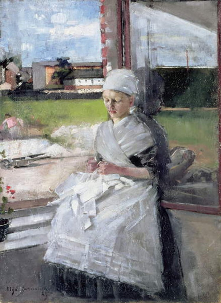 Detail of Breton Girl, 1889 by Olga Boznanska
