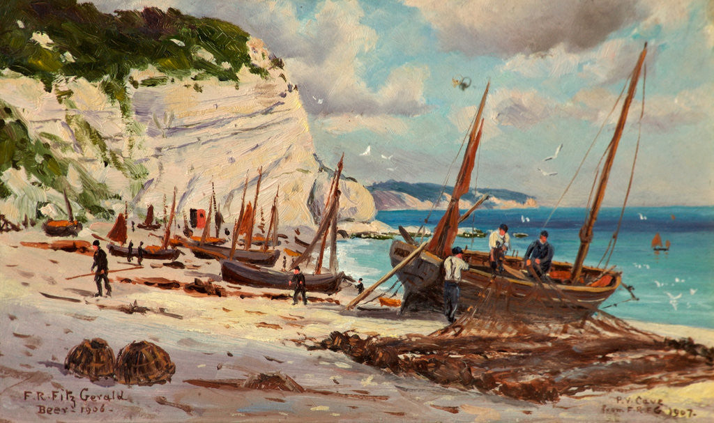 Detail of The Beach at Beer by Frederick R. Fitzgerald